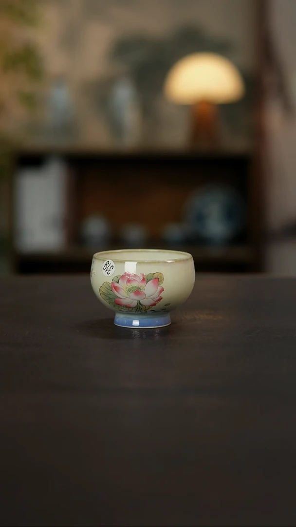 杯景德镇陶瓷杯碗柴烧多人微瑕