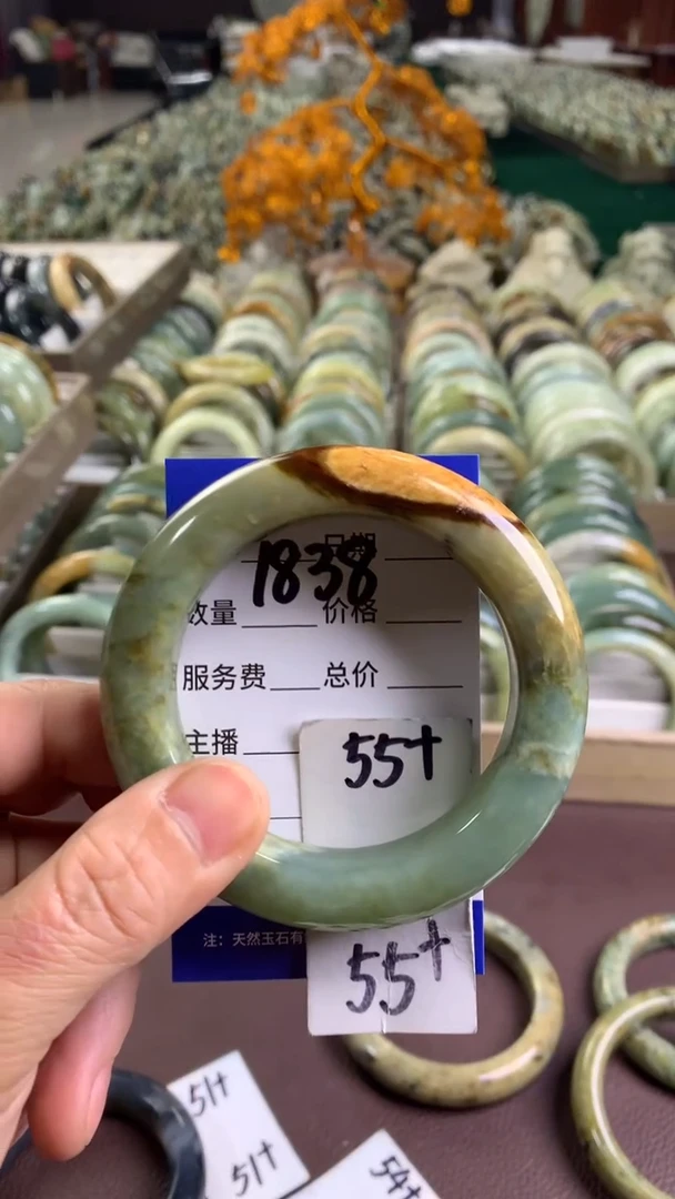 未镶嵌蛇纹石玉手镯1838
