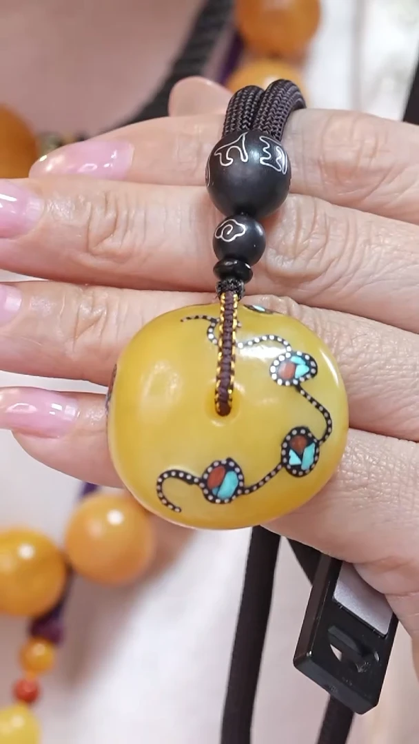 蜜蜡颈饰未镶嵌8173天然蜜蜡珠宝奇石云端妖孽全部保真