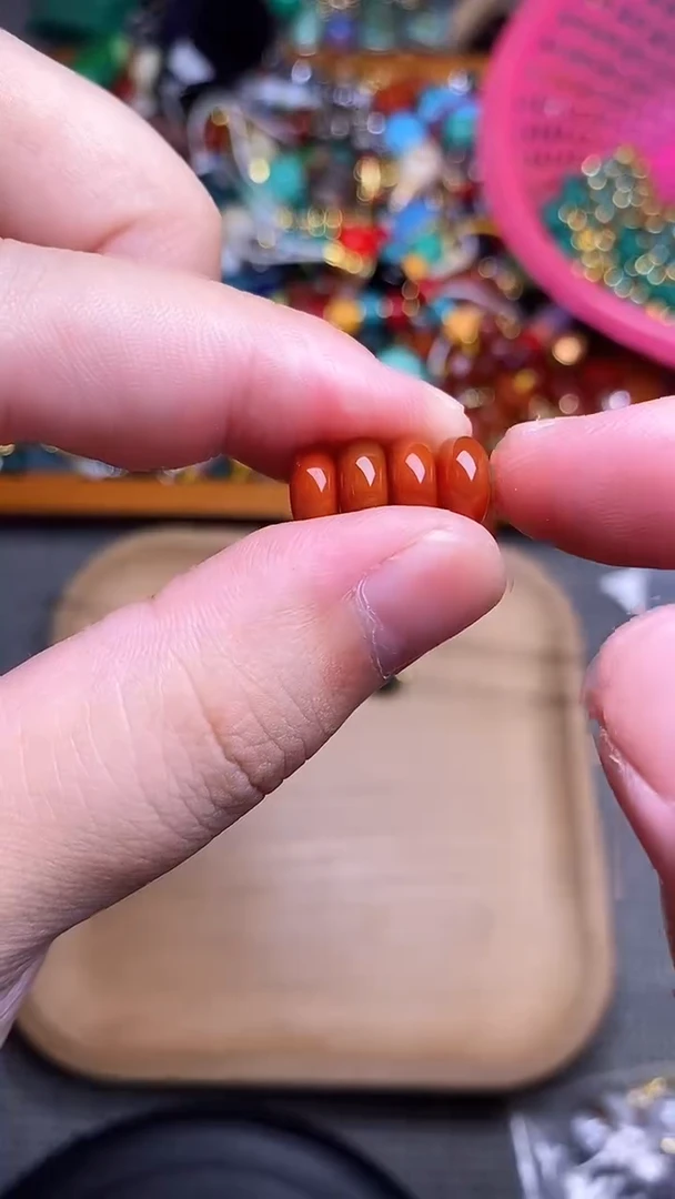 未镶嵌配饰南红玛瑙算盘卡8mm 4片发