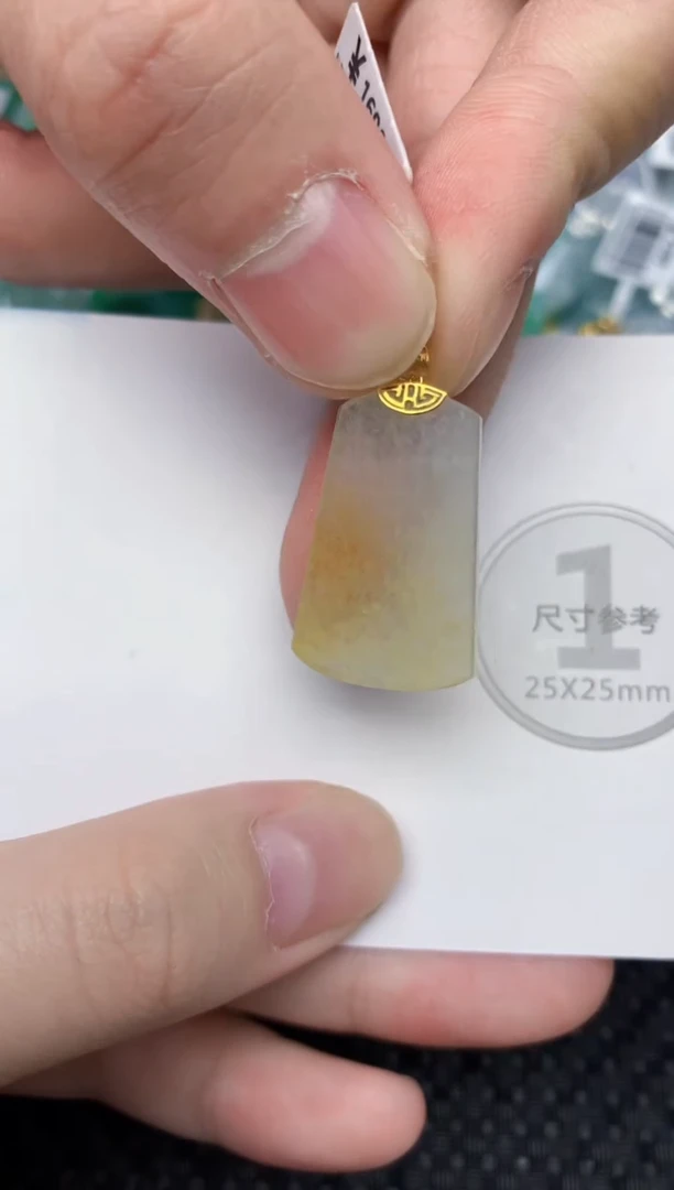 颈饰18K金镶嵌翡翠天然缅甸翡翠a货百元以上9元证书费自理