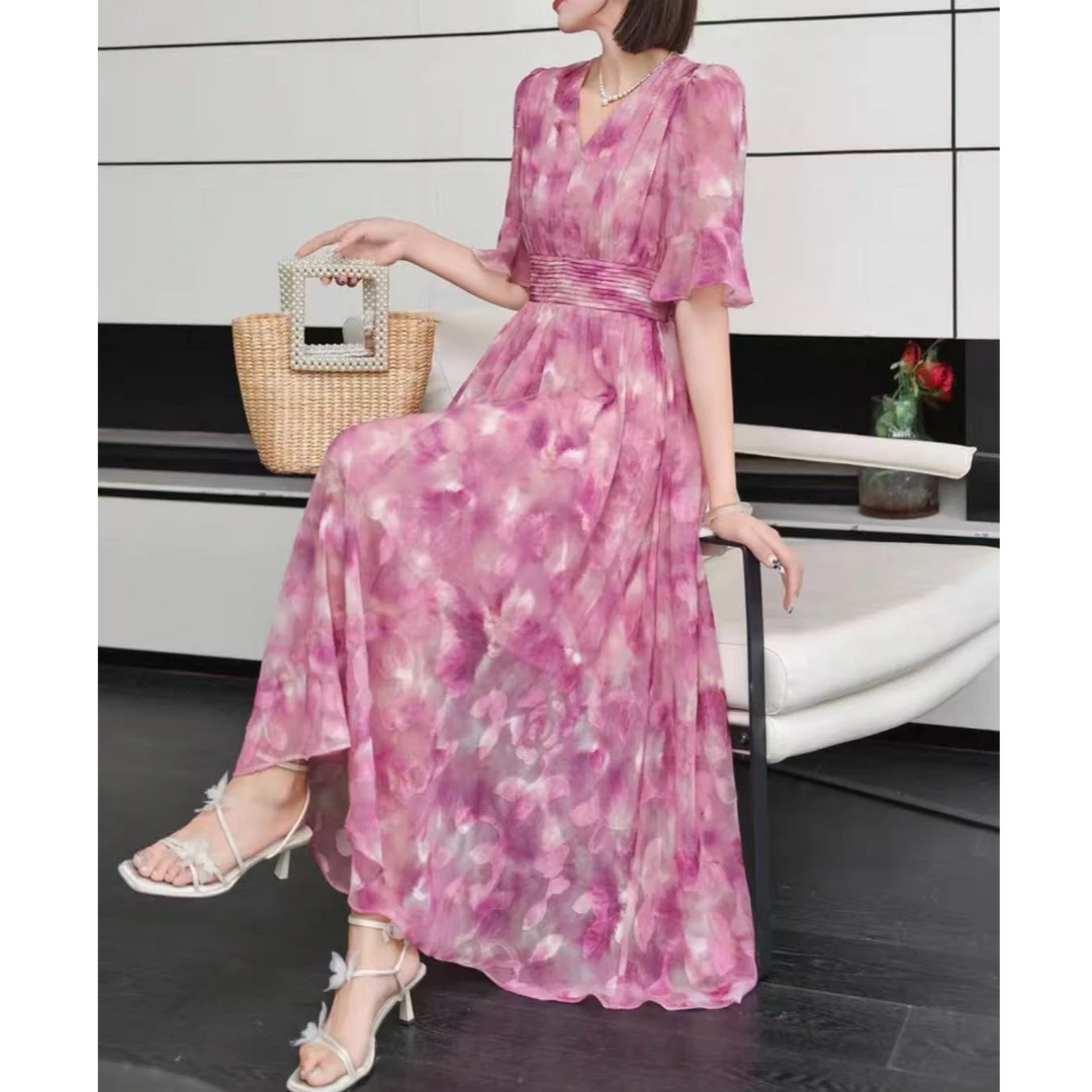 夏季女士女士连衣裙 长款连衣裙时尚新款