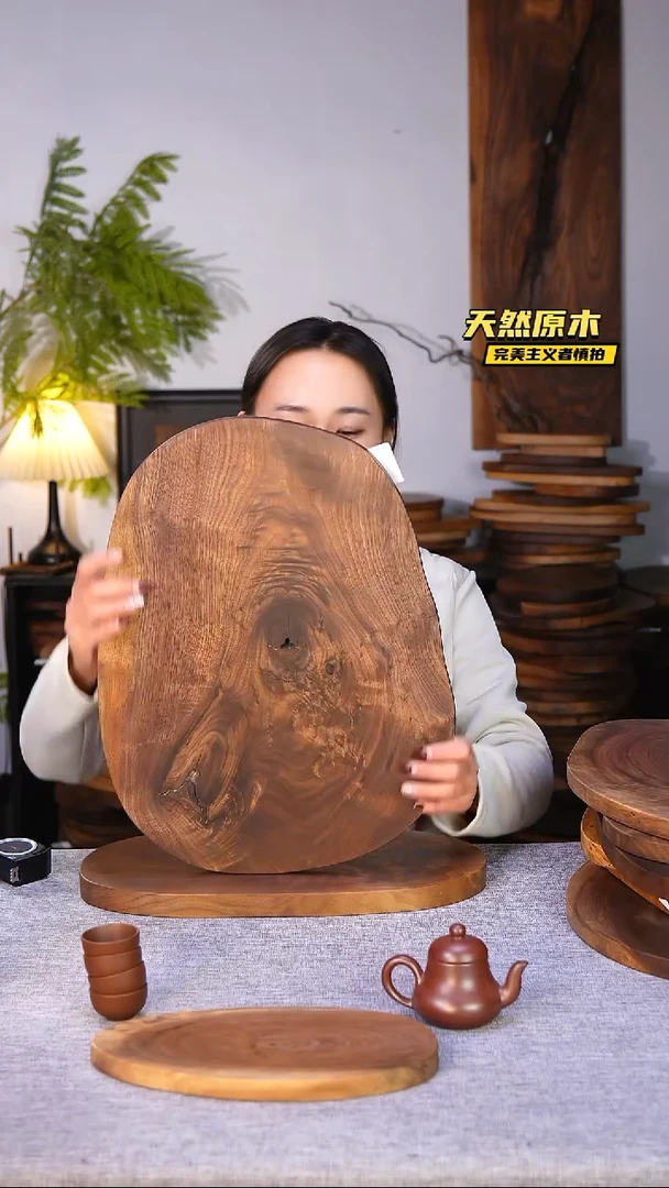 木北美黑胡桃原木.干裂疤结不属于商品质量问题完美主义者慎拍