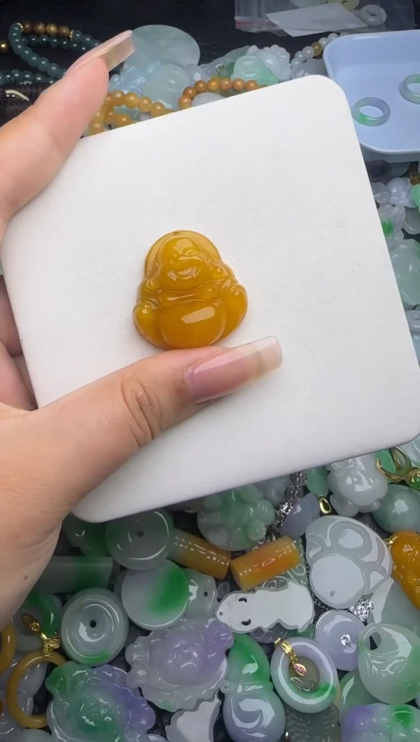 翡翠未镶嵌颈饰天然缅甸翡翠吊坠