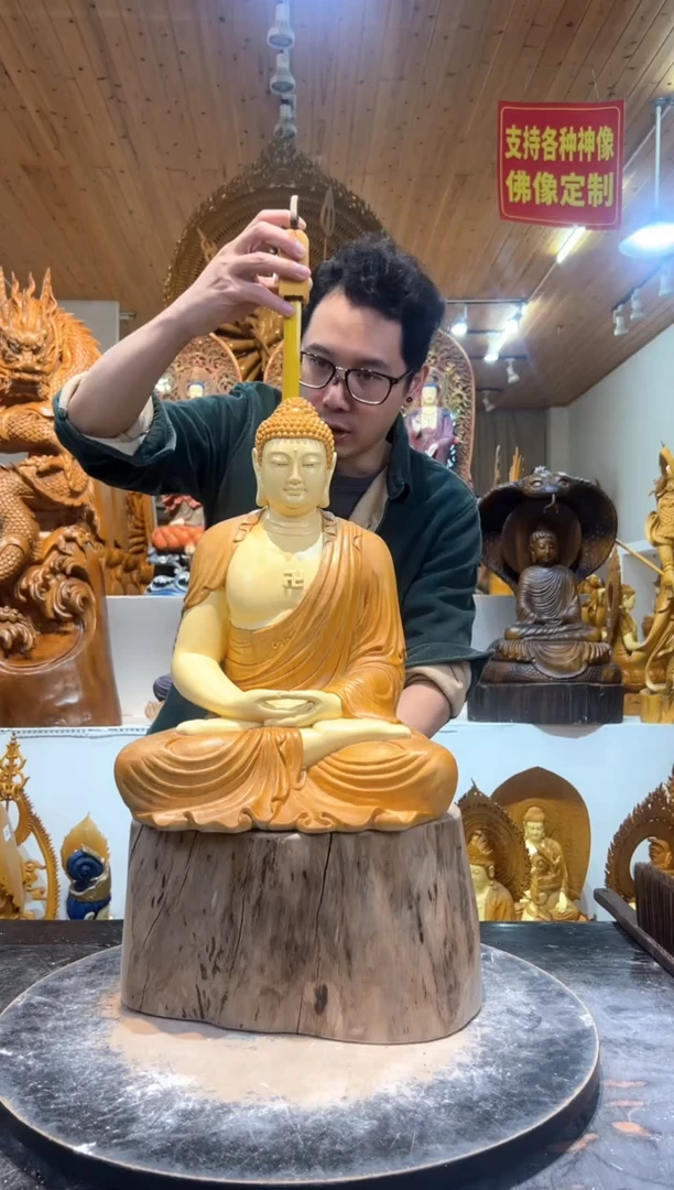 香樟木大日如来40cm