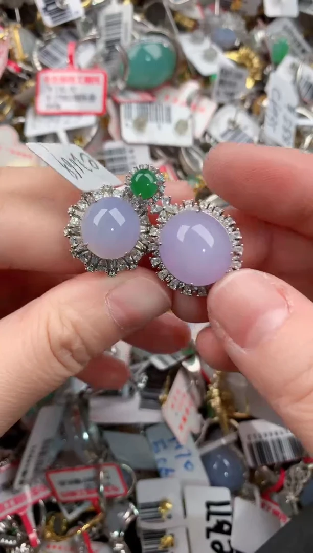 银S925镶嵌戒指翡翠111             7