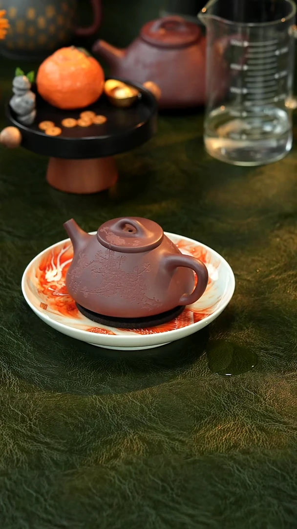茶壶紫砂豆*石陶 墨梅