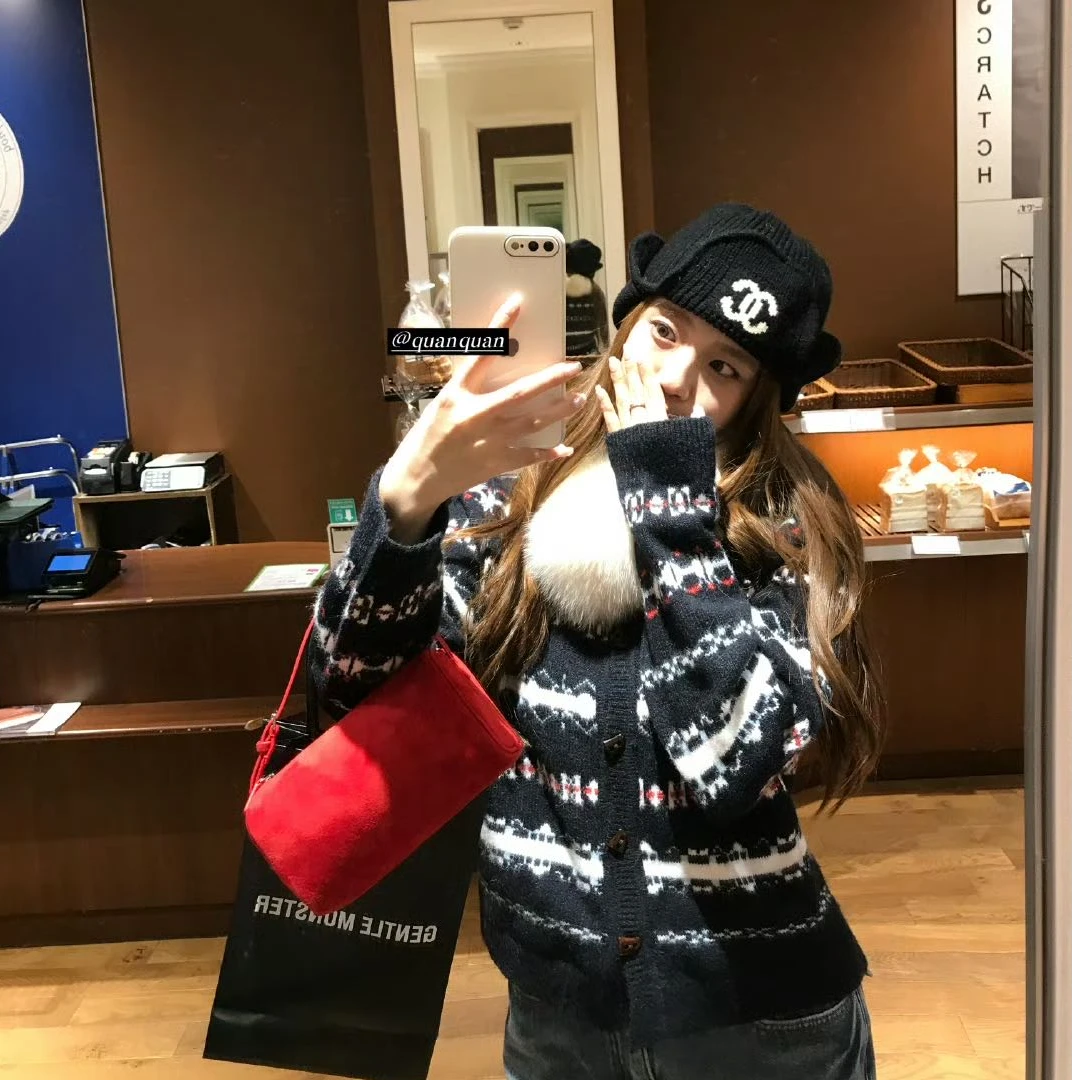 圣诞氛围感费尔岛毛衣女秋冬季高级感慵懒风软糯短款针织开衫外套