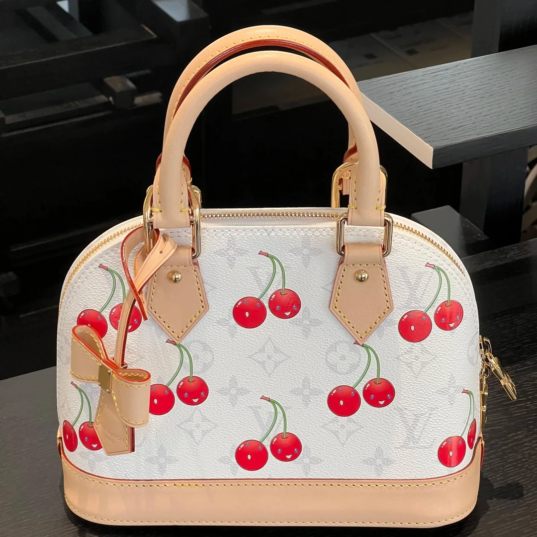 未使用 LouisVuitton/路易威登 花花特价 村上隆樱桃贝壳包 BB