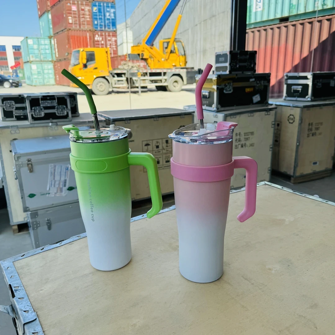 大容量巨无霸保温杯冰霸杯美式40oz汽车杯304不锈钢吸管杯