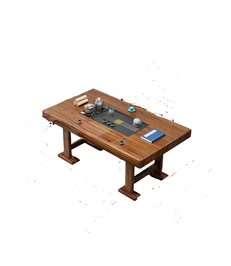 （以客服核对为准）新中式老板专属实木茶桌椅套餐家用差价落地阳台