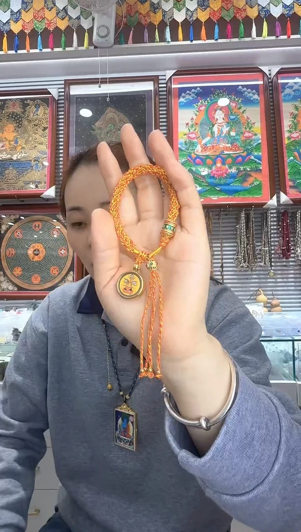 手链 黄cc  纯手绘唐卡手绳{非质量问题不退换}