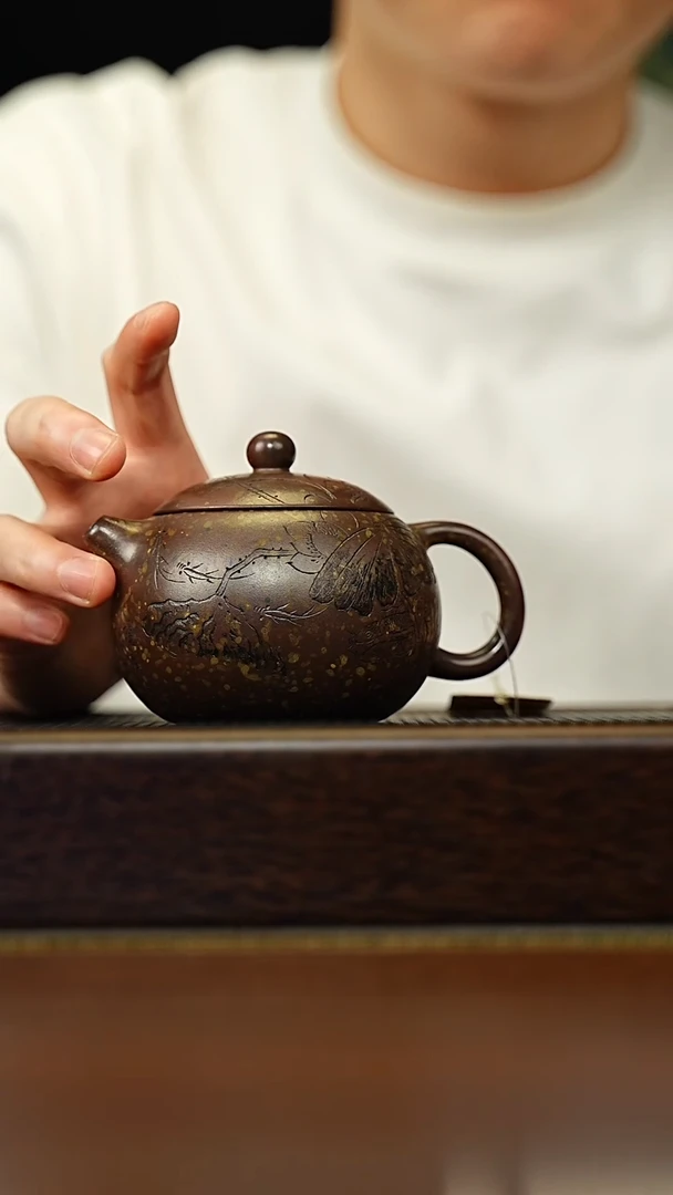 茶壶紫砂宜兴原矿 半手工 紫砂壶容量200CC