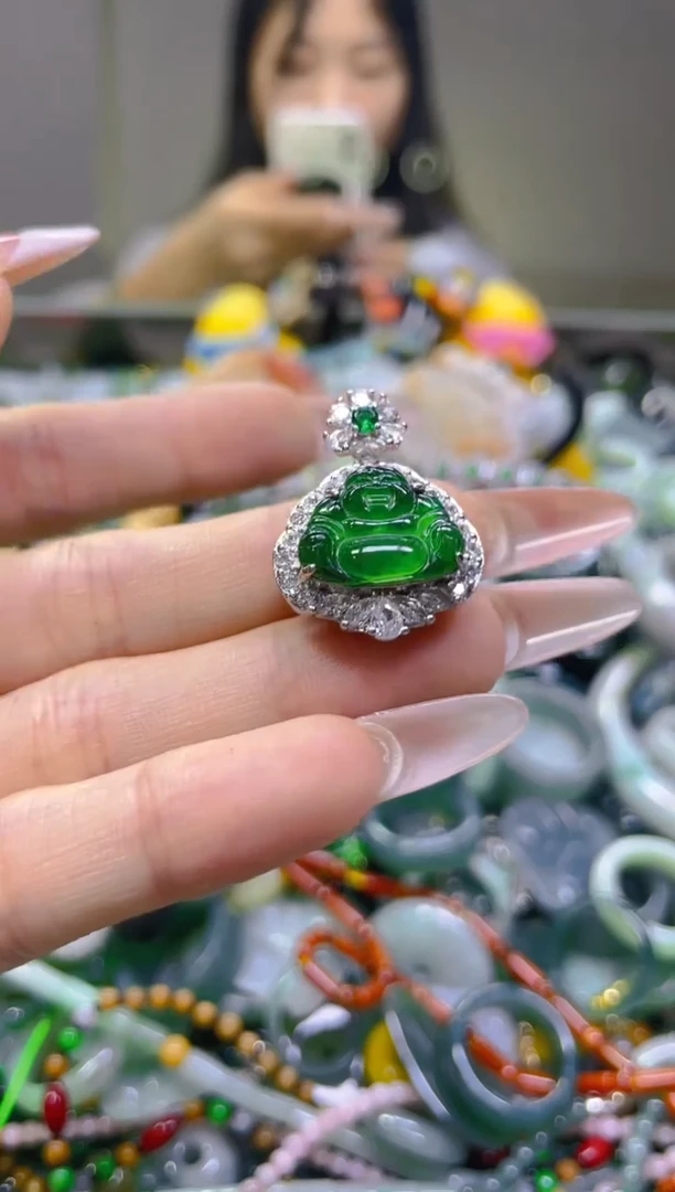 翡翠未镶嵌颈饰/U/翡翠A货一图一物