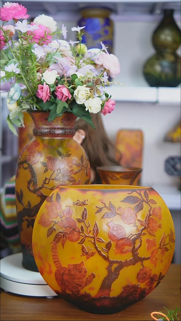 辣*子三件套格雷花瓶经典色