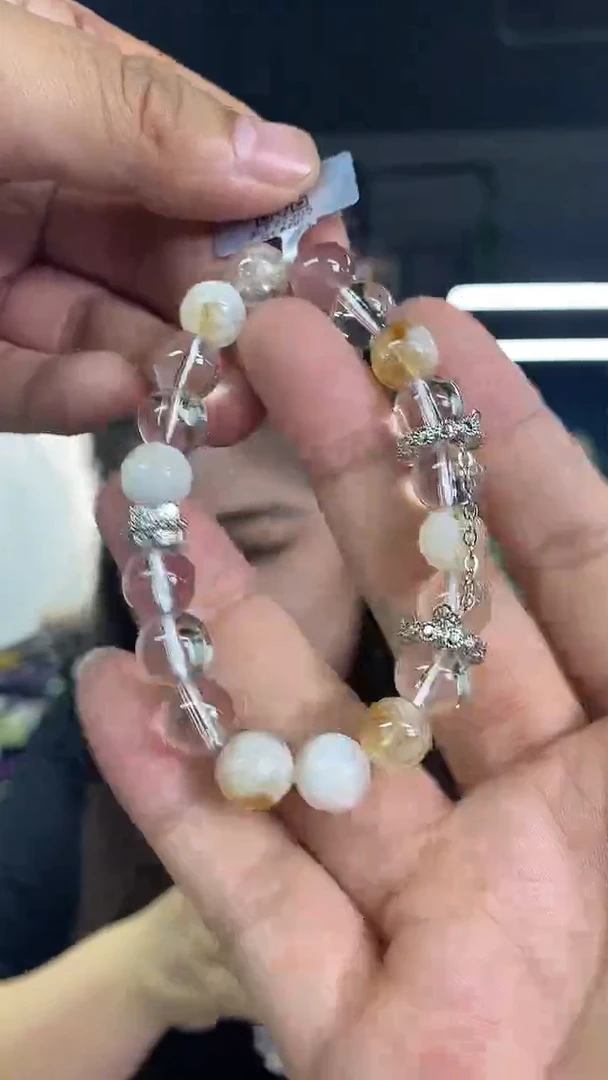水晶手链未镶嵌多样性发其一颜色微差