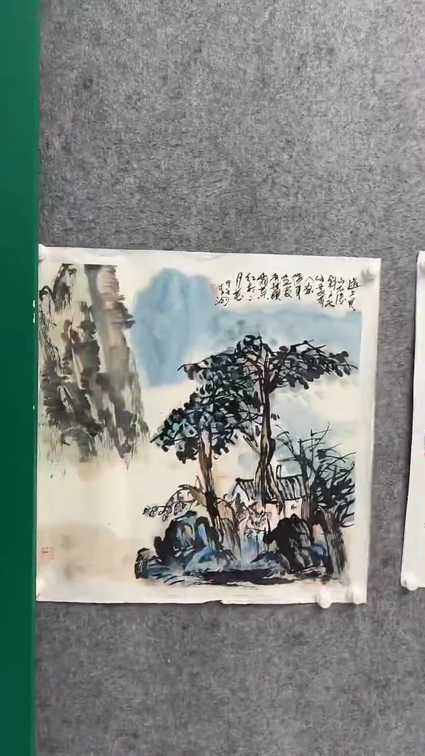 国画李纲-4平尺-山水国画-金