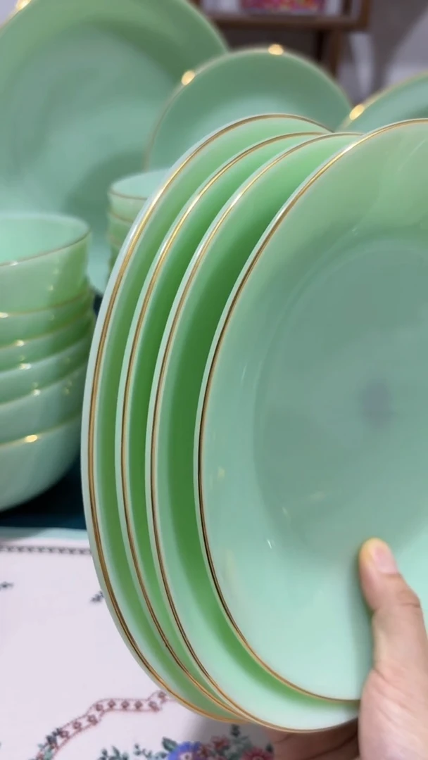 瓷  8英寸深盘4个  玉瓷【贝美】