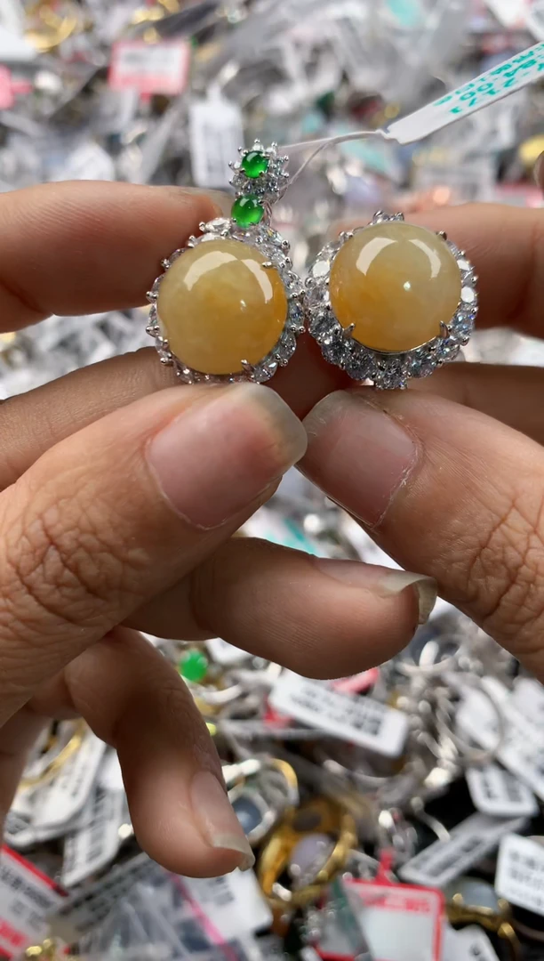 银S925镶嵌戒指翡翠181818----7