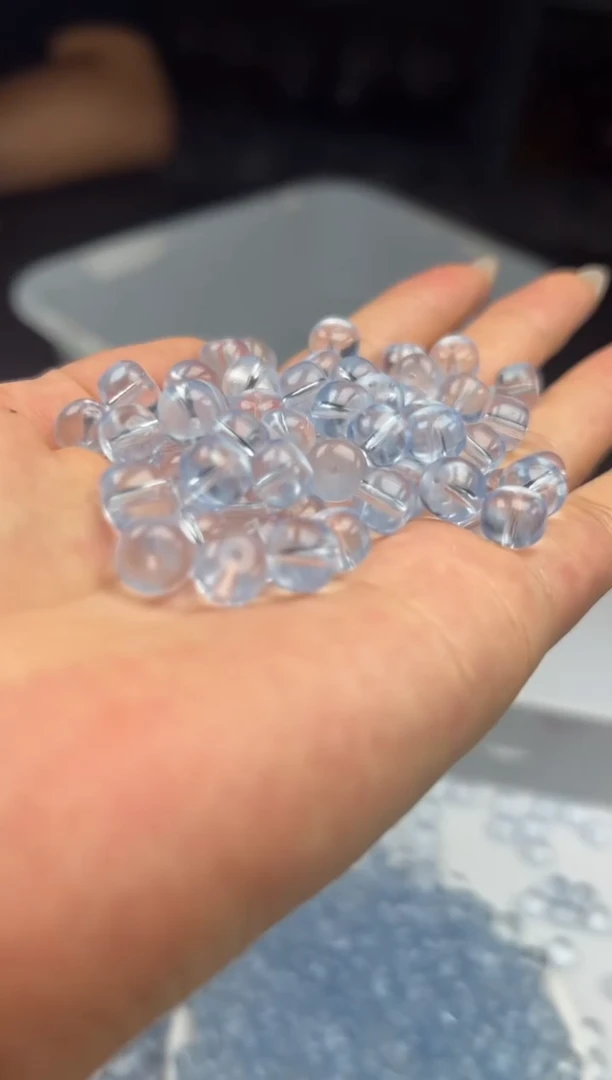 未镶嵌颈饰水晶w2677冰川蓝*海蓝宝老型8mm20颗