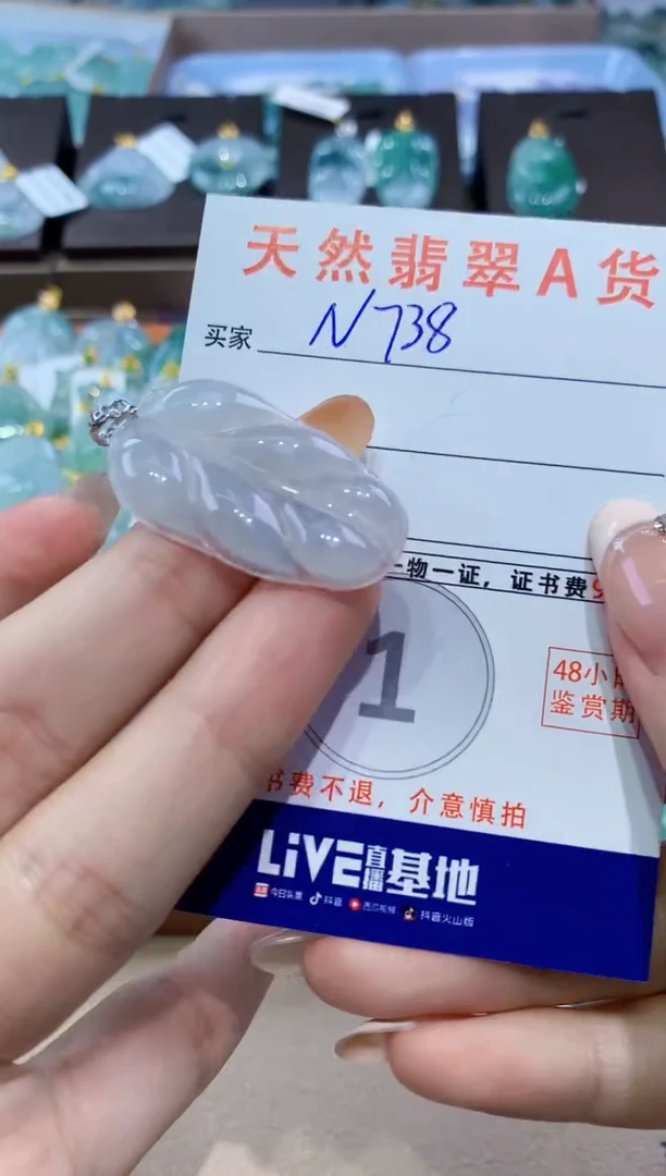 颈饰未镶嵌翡翠天然缅甸翡翠A货挂件