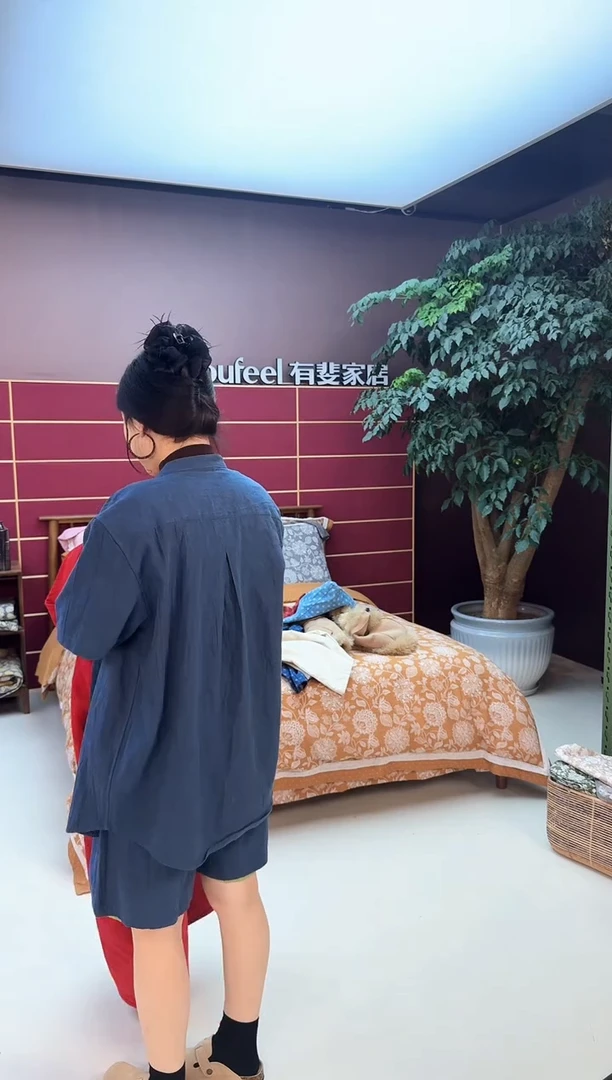 棉麻棉麻男士棉麻短袖 湛蓝;L