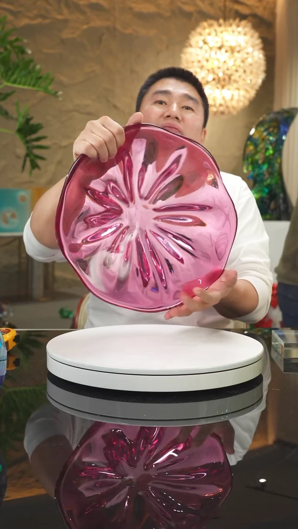 【闪购商品】摆件金红果盘大号