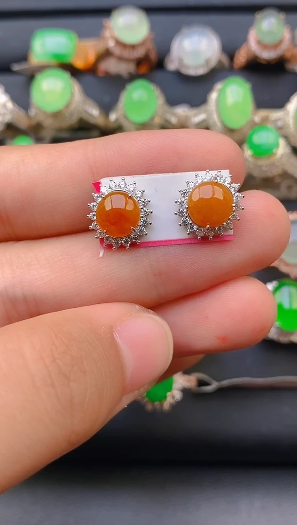 【闪购商品】翡翠戒指银S925镶嵌天然A货翡翠1