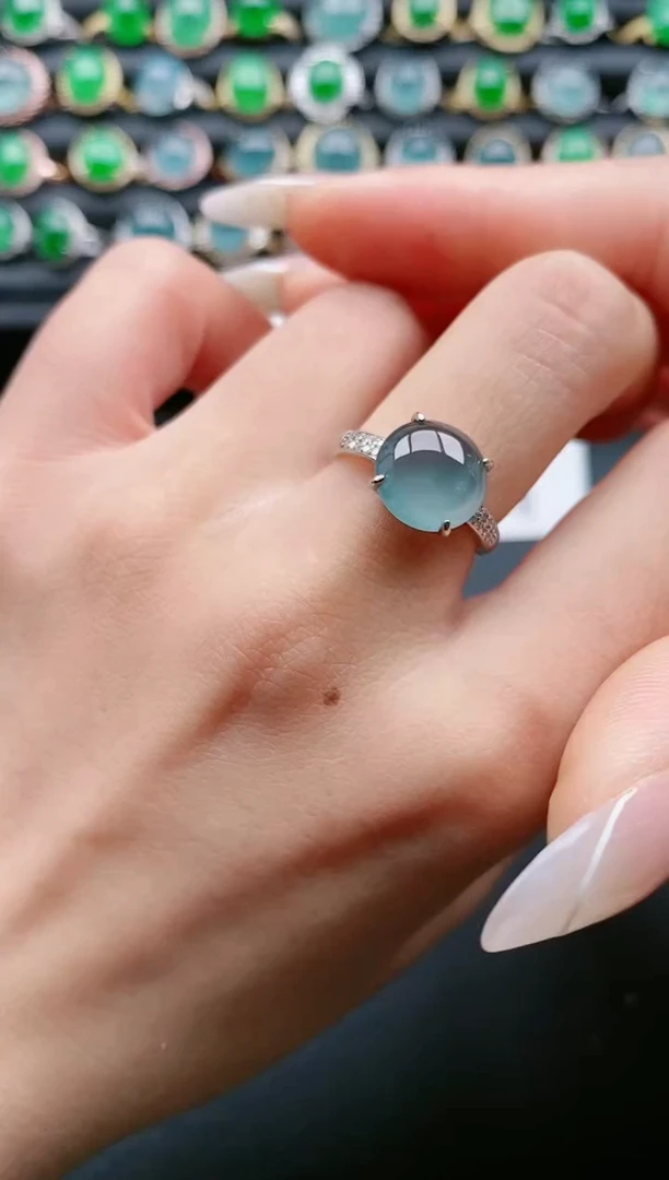 【闪购商品】翡翠戒指银S925镶嵌1111111111