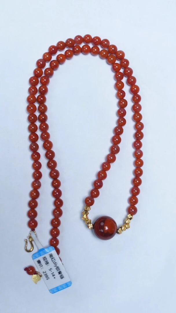 颈饰未镶嵌南红玛瑙南红圆珠项链5-14mm