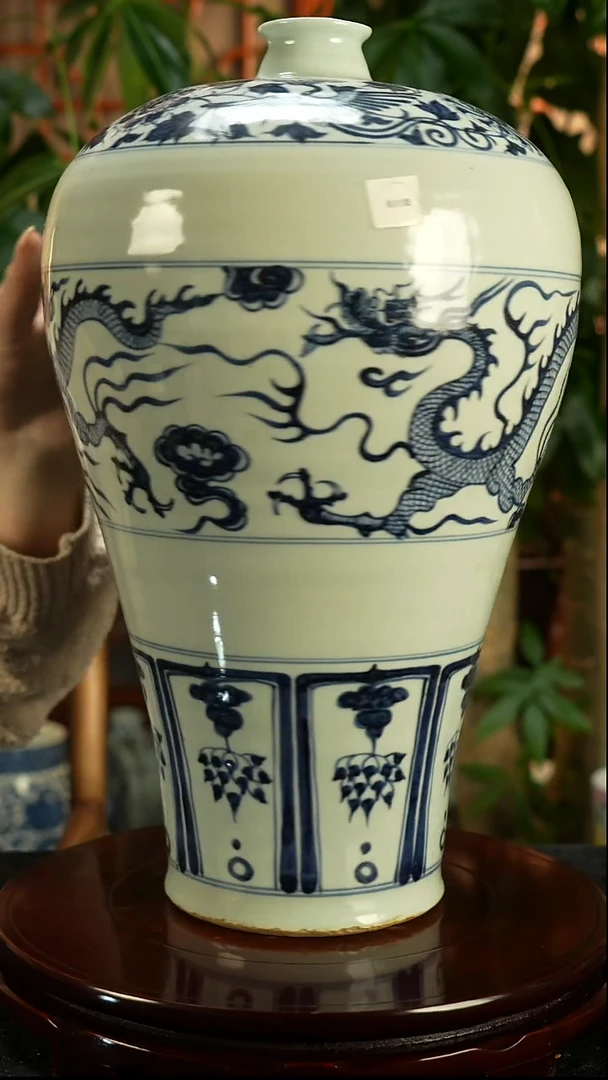 其他瓷青花龙凤纹梅瓶