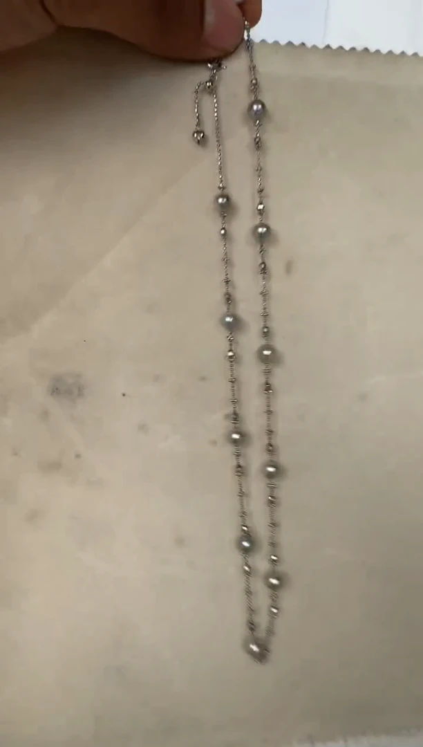 颈饰银S925镶嵌海水珍珠项链