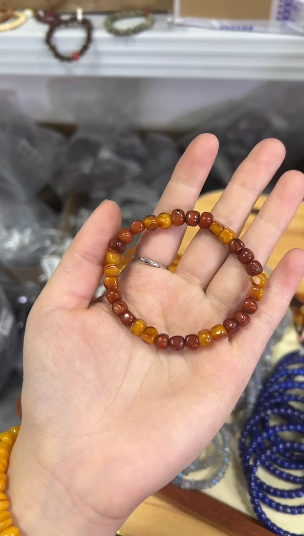 【闪购商品】蜜蜡手链未镶嵌回流老蜜蜡多宝随行手链[0421]