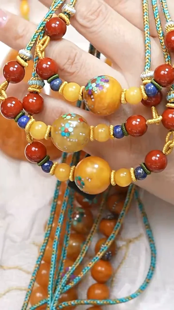 蜜蜡颈饰未镶嵌7729选择多样性发货其中一件