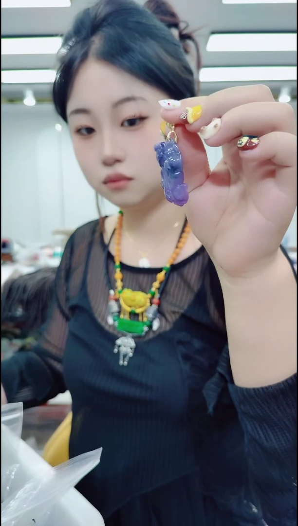 玛瑙/玉髓颈饰合金荣****࿐0733紫皮休