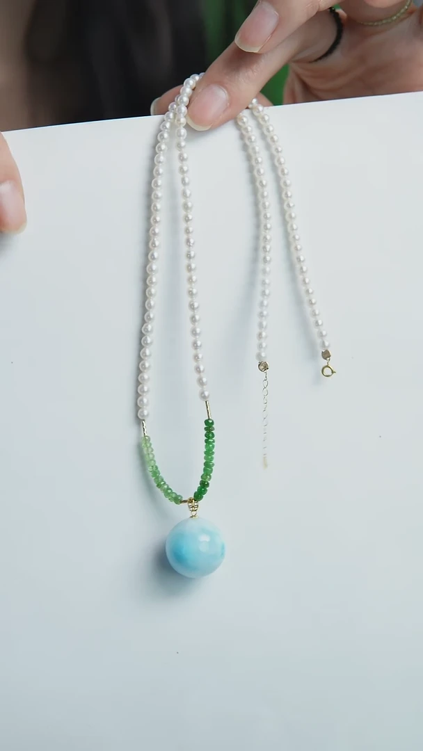 【闪购商品】淡水珍珠颈饰18K金镶嵌珍珠项链