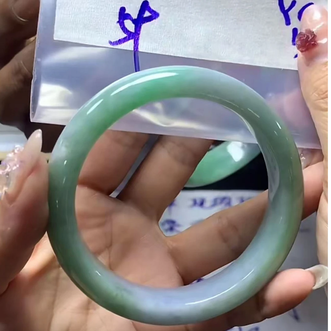 天然翡翠手镯59#880元毛货需精细抛光