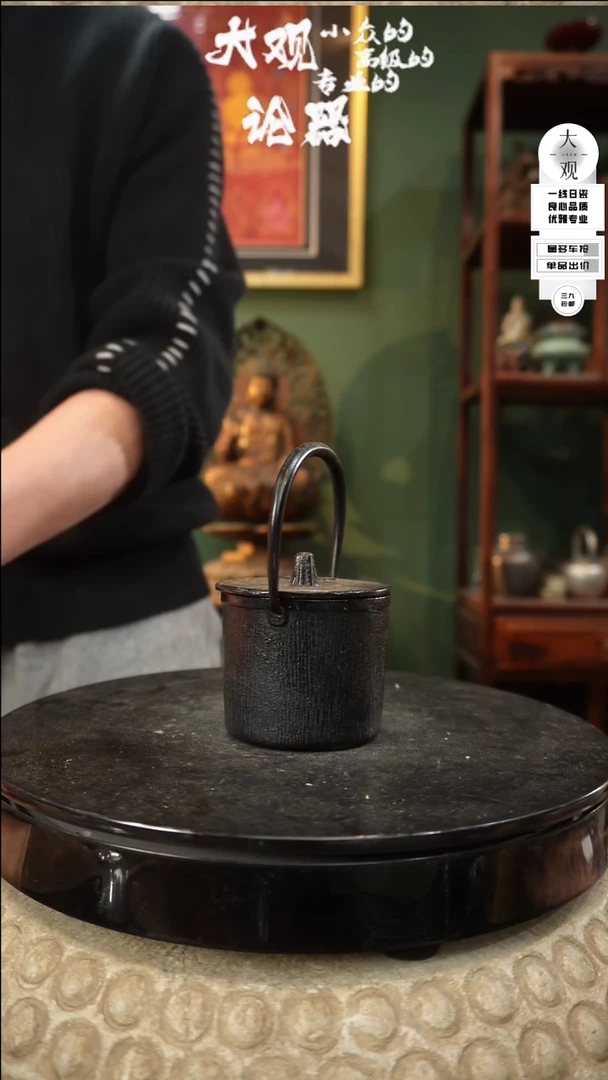 【闪购商品】瓷片大观论器铁壶