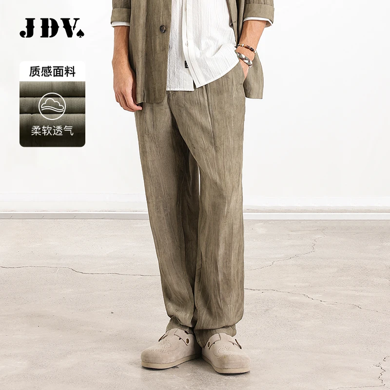 J.D.V2025春季新款商场同款舒适男简约透气时尚休闲裤长裤SPL50P7