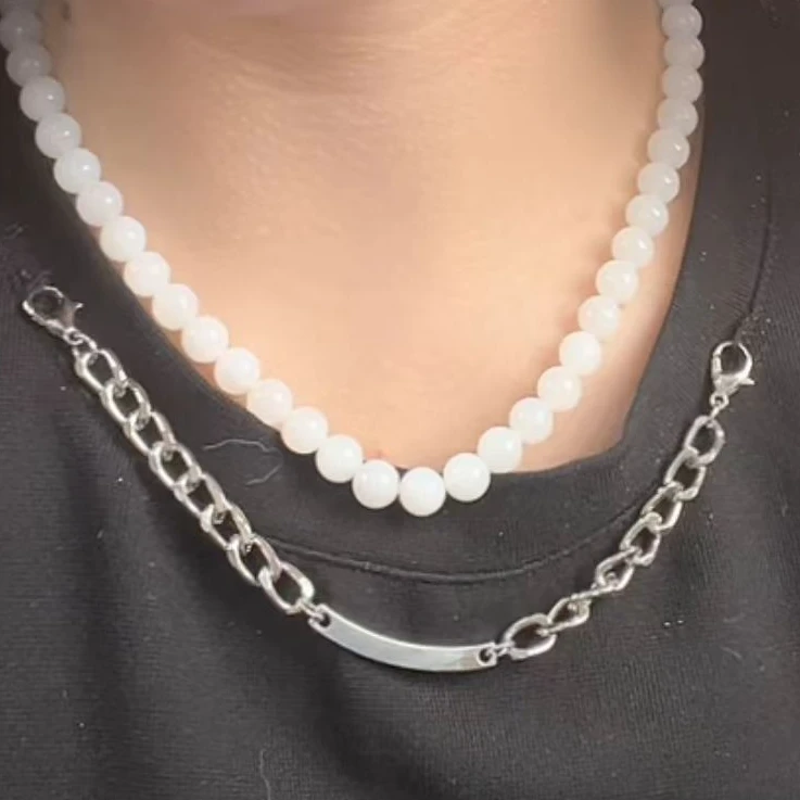 和田玉羊脂白妈妈链  多样性发一件 A2302933