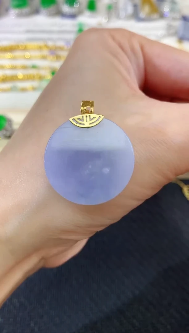 吊坠(不含链)18K金镶嵌翡翠|1980