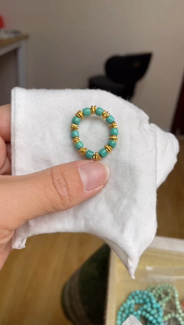 【闪购商品】绿松石戒指银S925镶嵌40