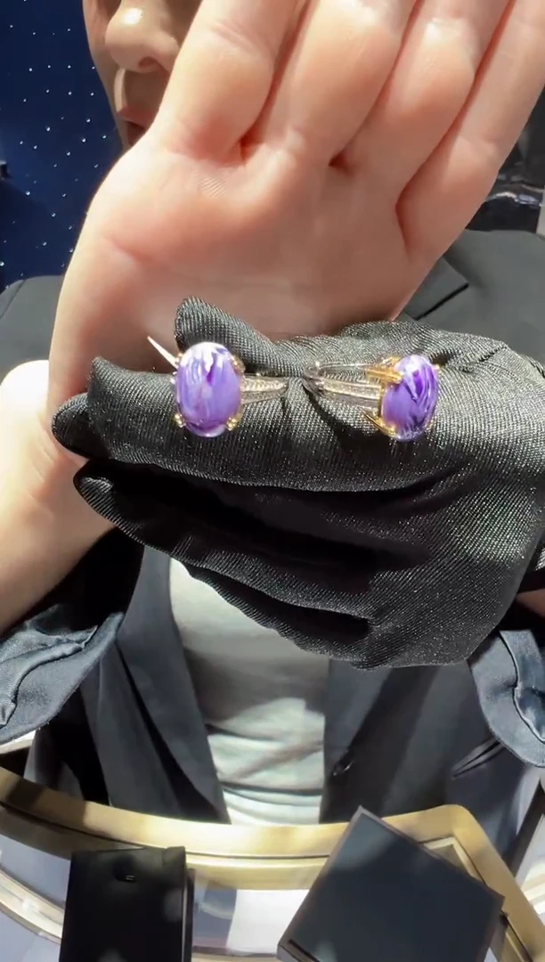 【闪购商品】查罗石戒指银S925镶嵌42【】多样性发一