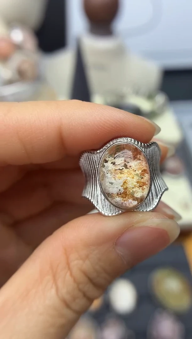银S925镶嵌珠宝半成品水晶小*阿定制定制