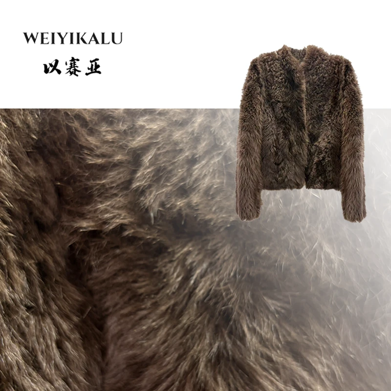 以赛亚 暗调出行 25年新款皮草圆领托斯卡纳皮毛一体外套女223021