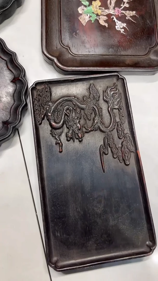 【闪购商品】木五爪金龙雕刻茶盘