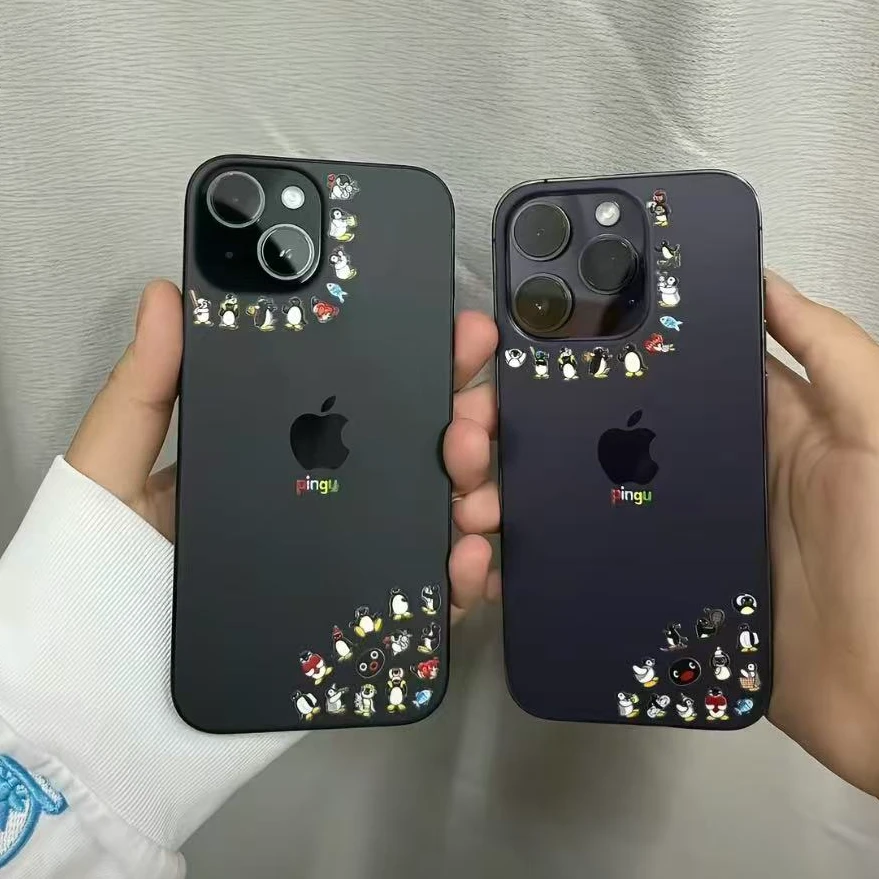 pingu周边企鹅手机镜头周围小贴画diy电脑平板美甲立体浮雕贴纸