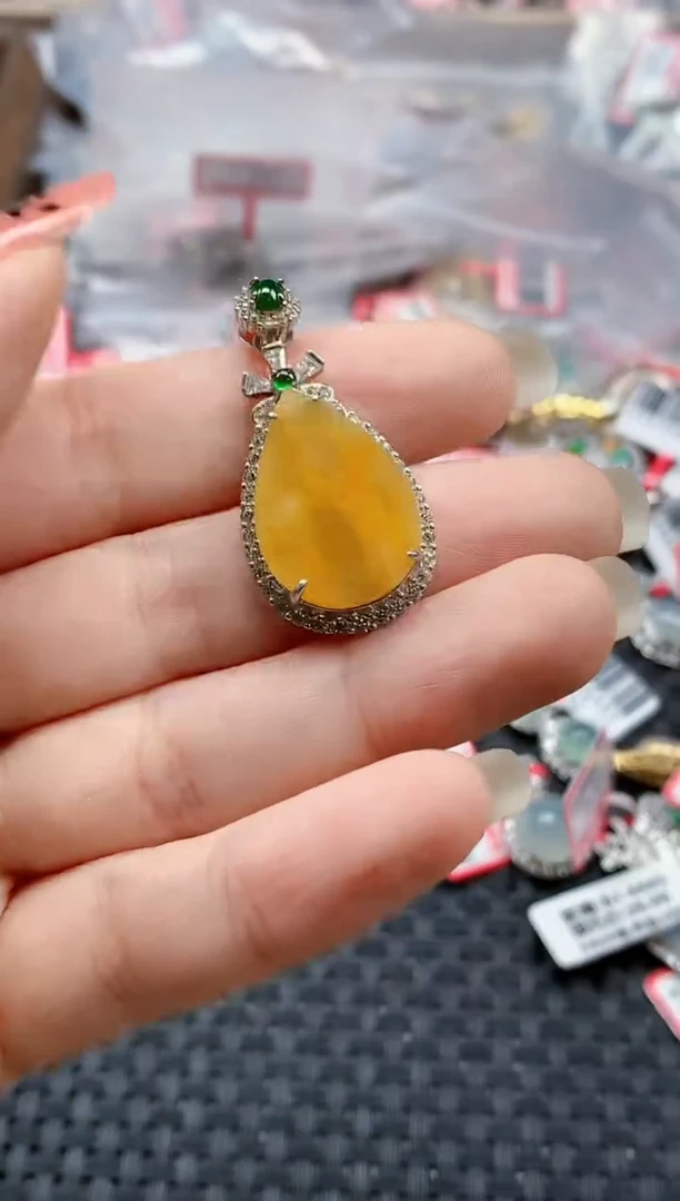 银S925镶嵌戒指翡翠天然A货缅甸翡翠