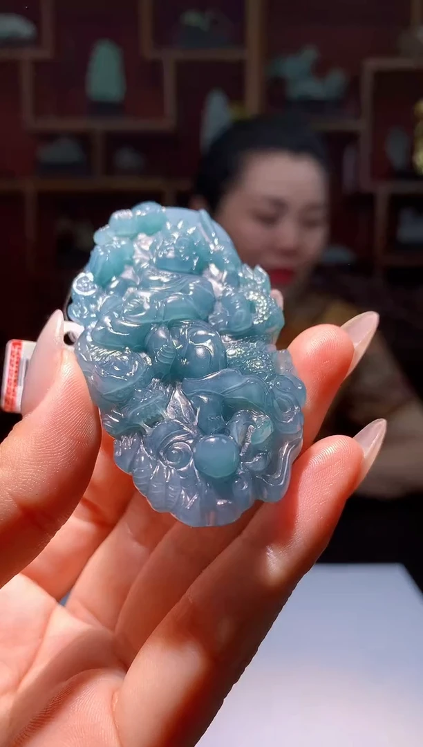 定制翡翠未镶嵌1095hm-毛货挂件37