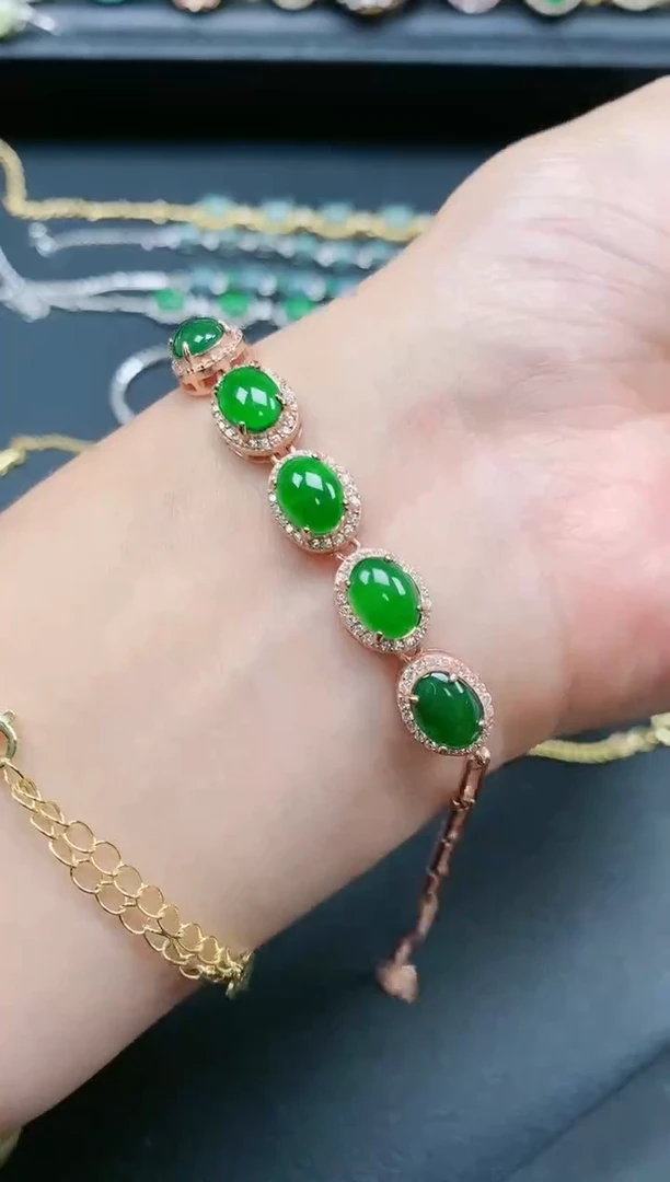 翡翠戒指银S925镶嵌111111111